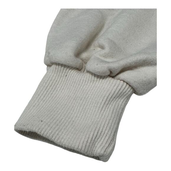 Vintage The Shirt Co XL Ivory Henley Embroidered Floral Banff Collard Sweatshirt - Picture 10 of 13